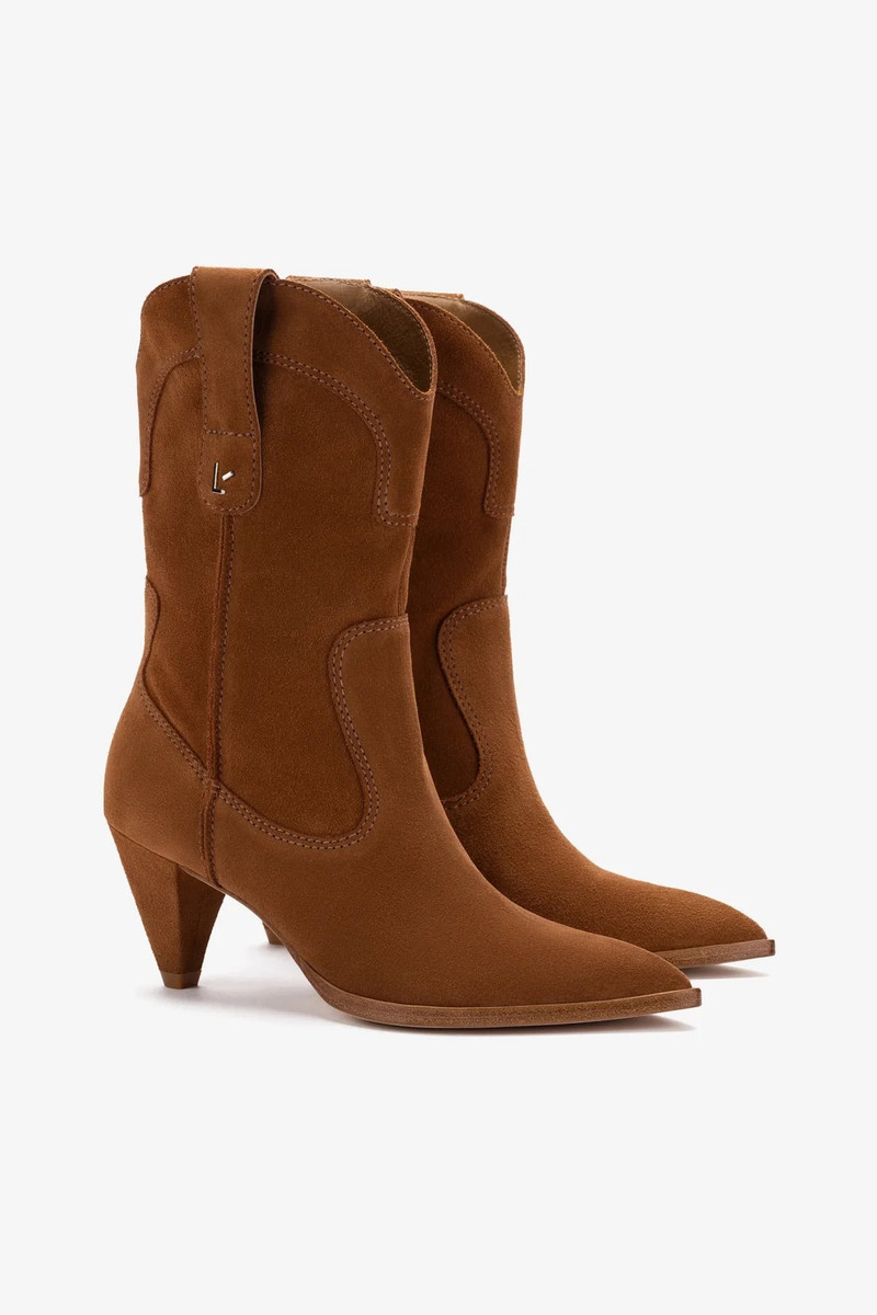 Larroudé Thelma Boot In Tobacco Suede outlook