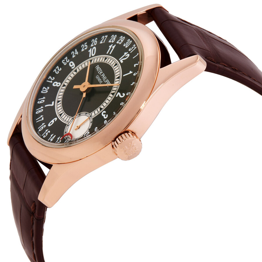 Pre-owned Patek Philippe Calatrava Brown Dial 18K Rose Gold Men's Watch 6000R-001 - 2
