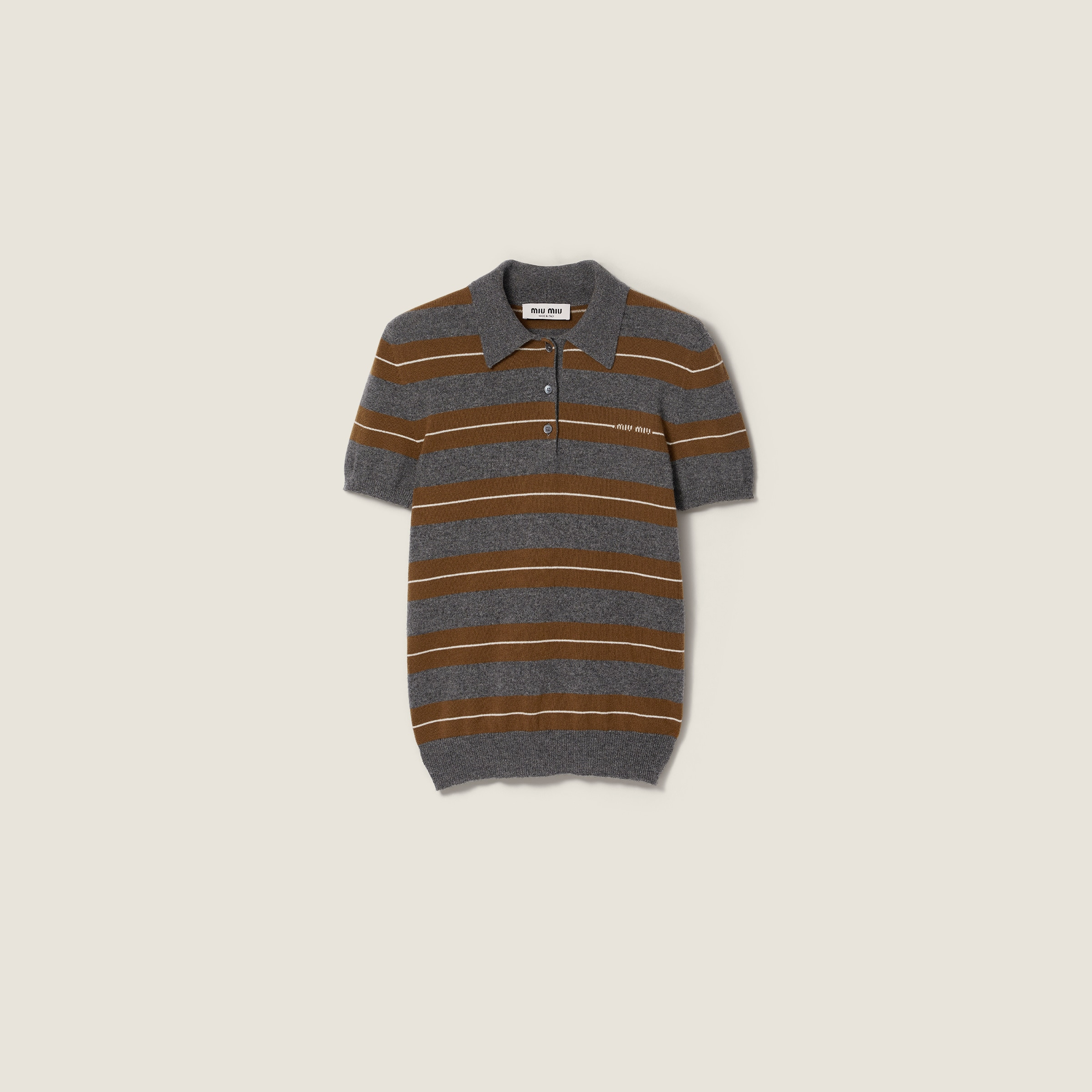 Cashmere polo shirt - 1