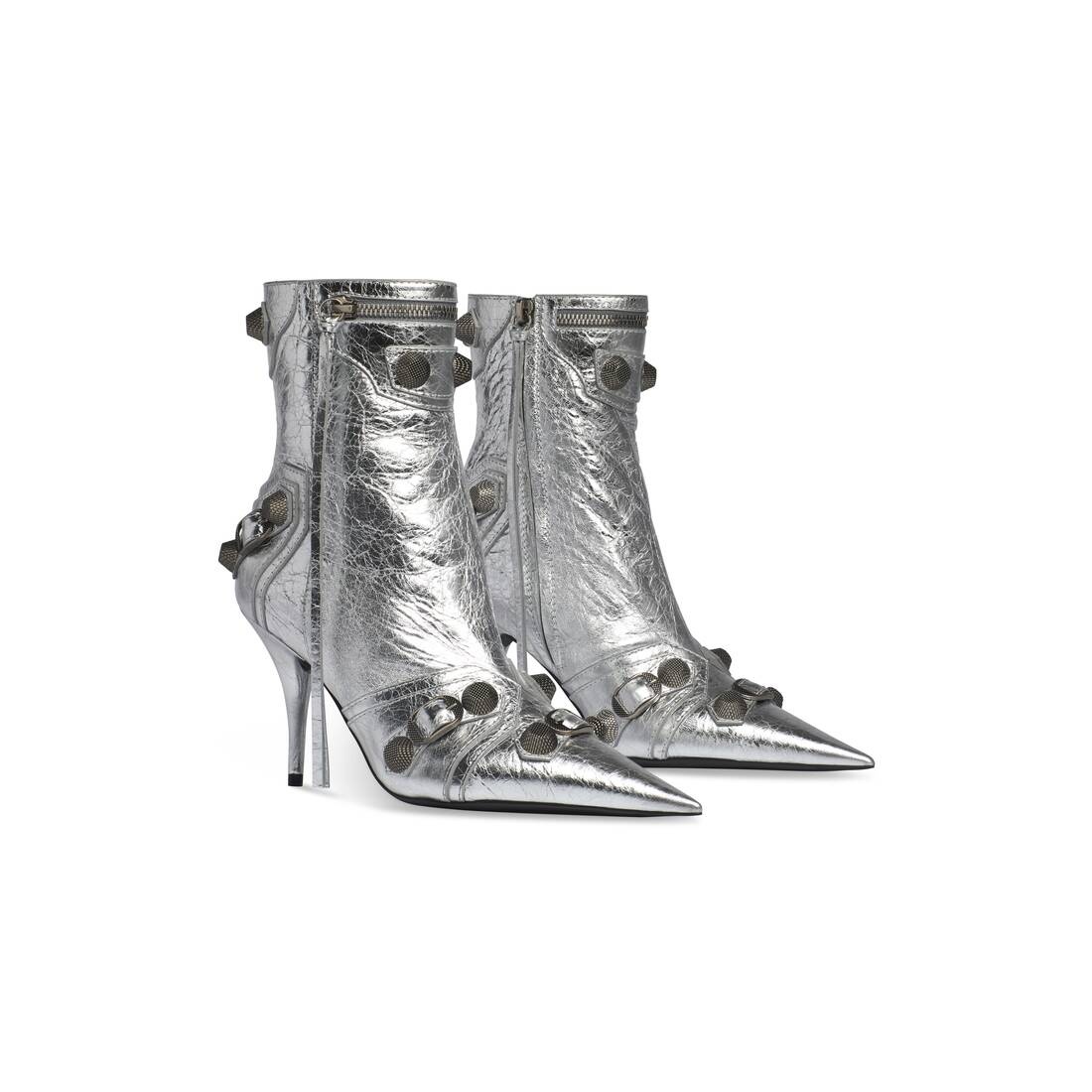 Women's Cagole 90mm Bootie Metallized  in Silver - 2