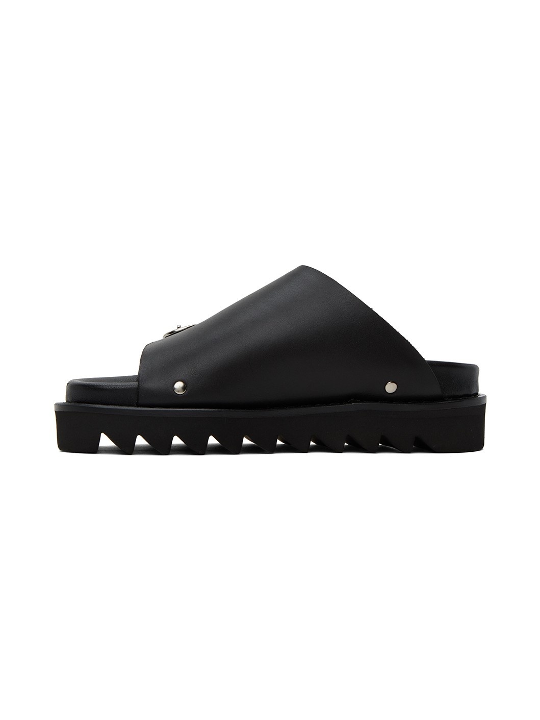 Black Buckle Sandals - 3