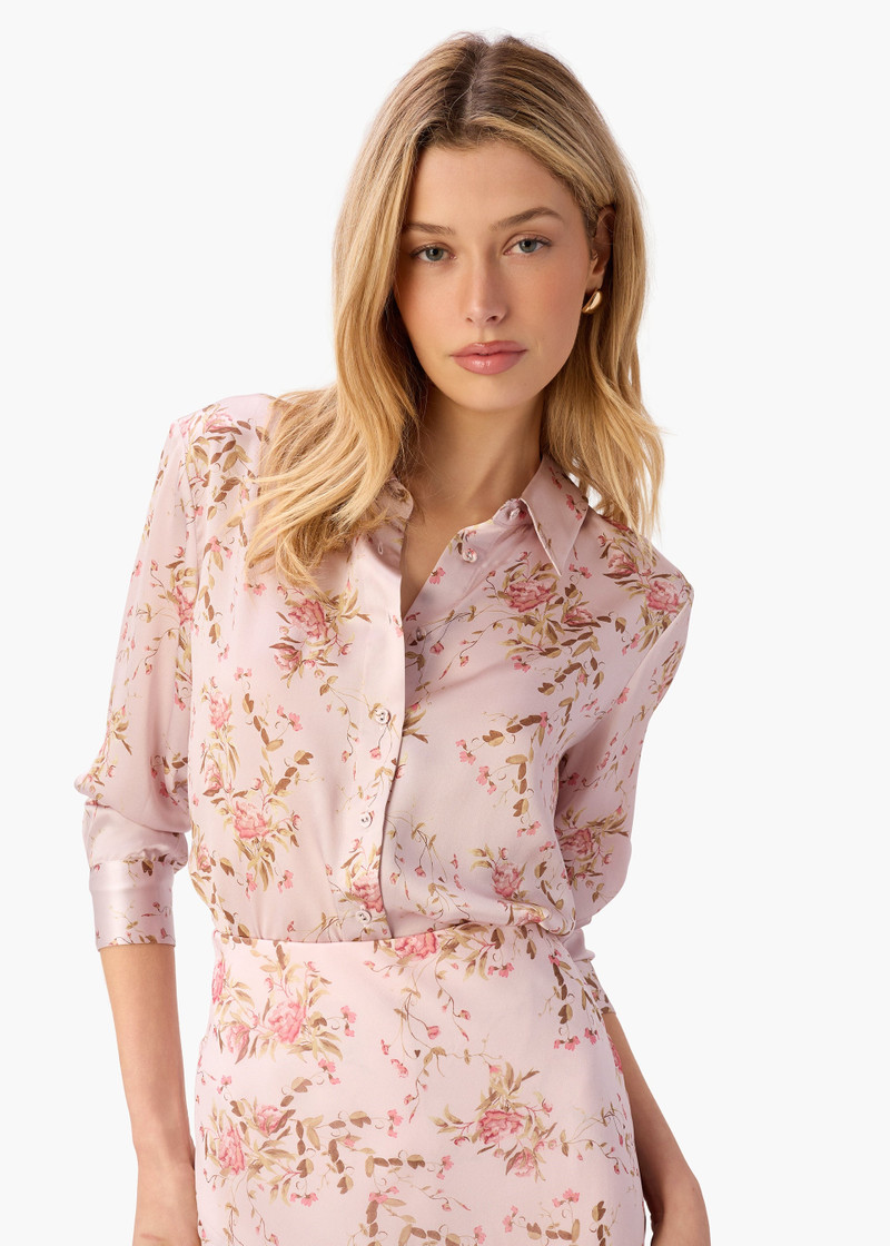 CROSBY SILK BLOUSE PAINTED PETALS 1