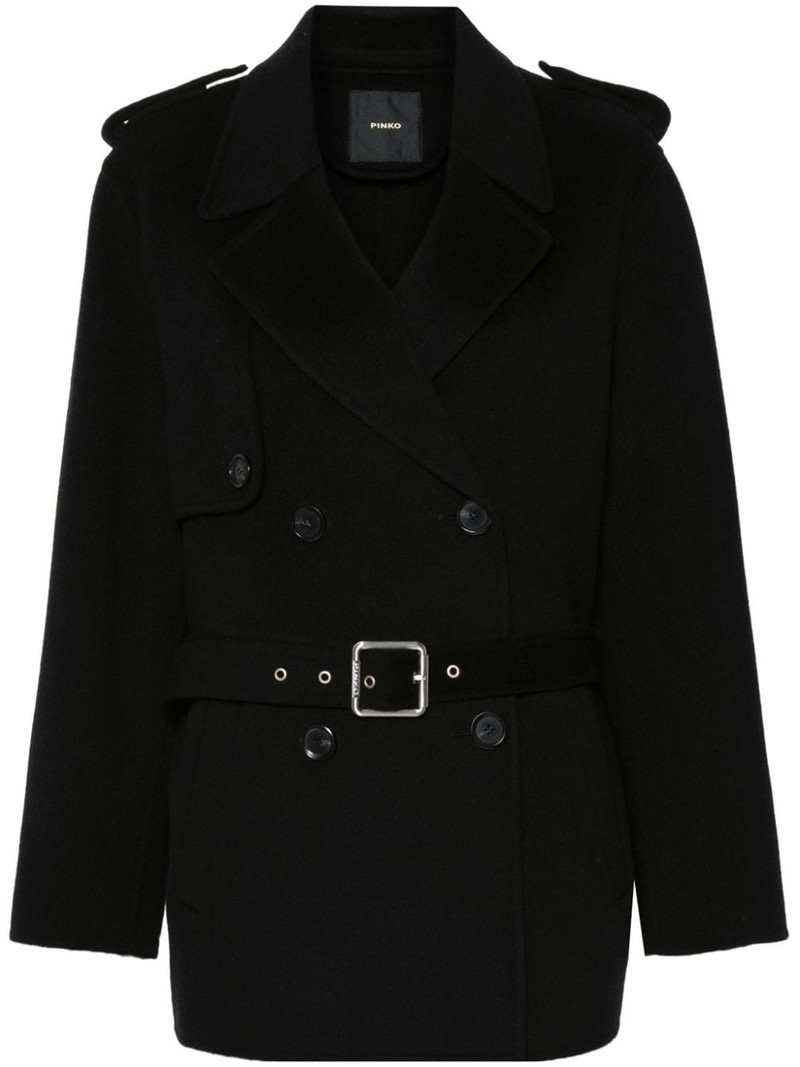double-breasted belted coat 1