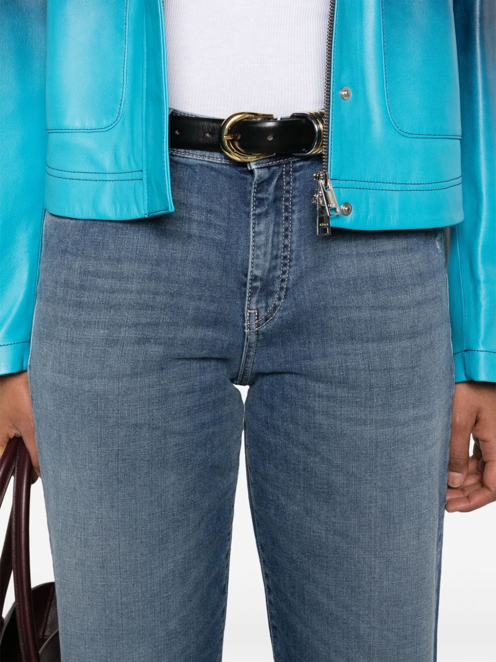 mid-rise slim-cut jeans - 5