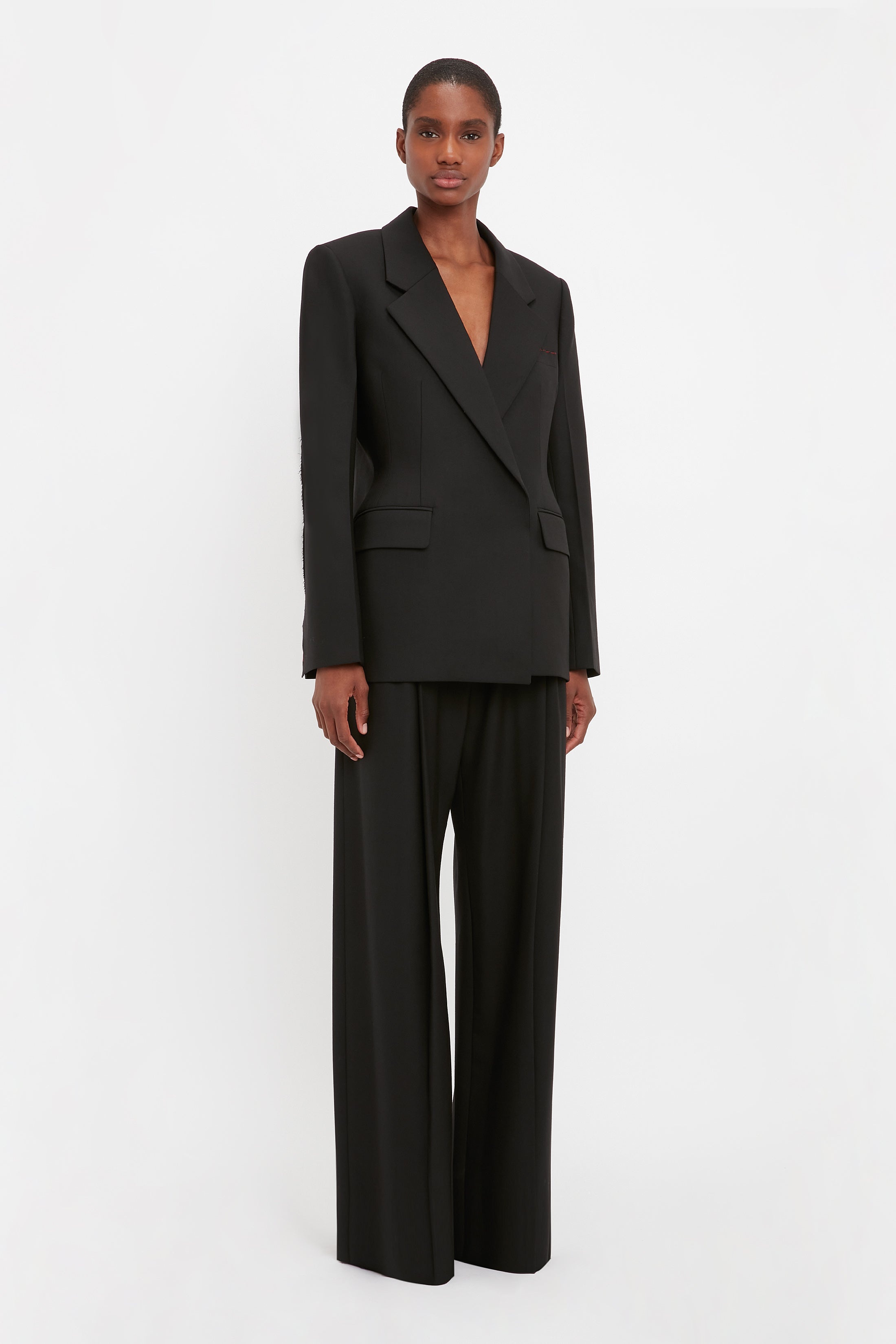 Waist Fitted Jacket In Black - 3