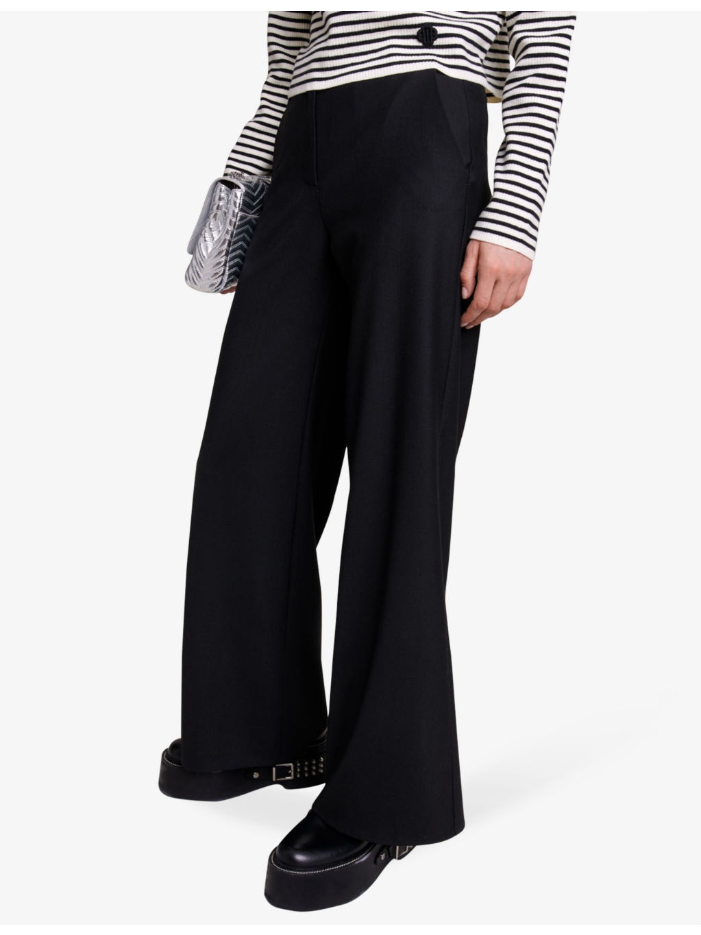 Pimano high-rise flared-leg stretch-woven trousers - 5