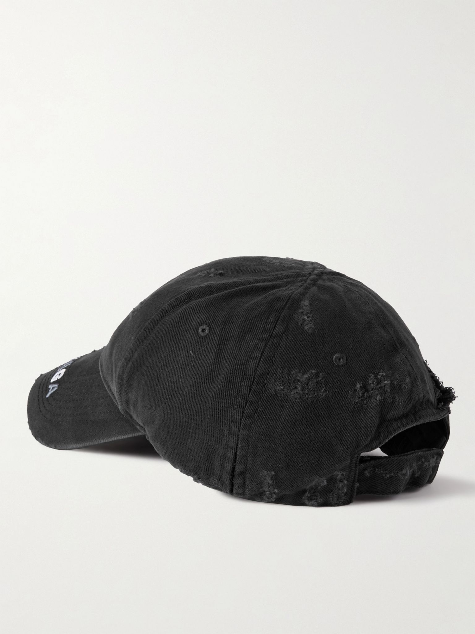 Distressed Logo-Embroidered Cotton-Twill Baseball Cap - 4