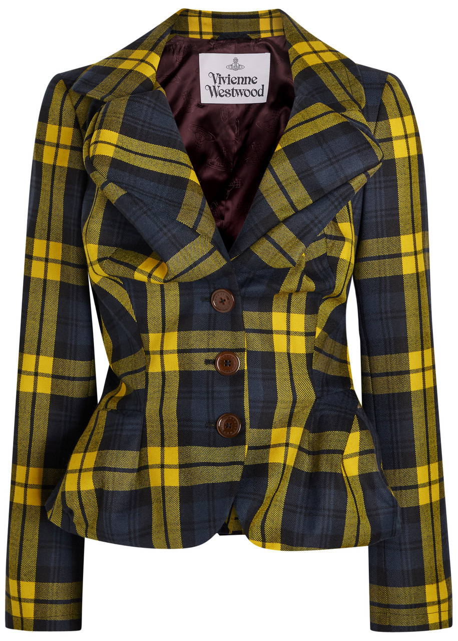 Vivienne Westwood Drunken Plaid Wool Jacket - 1