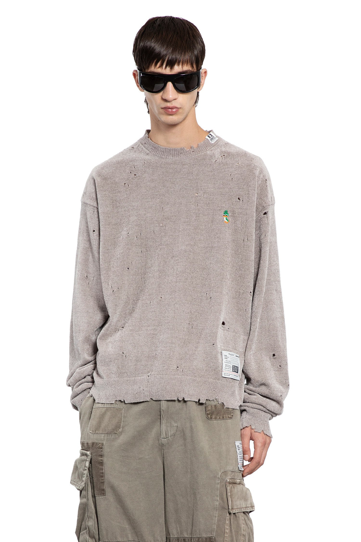 Distressed Knit Sweater - 5