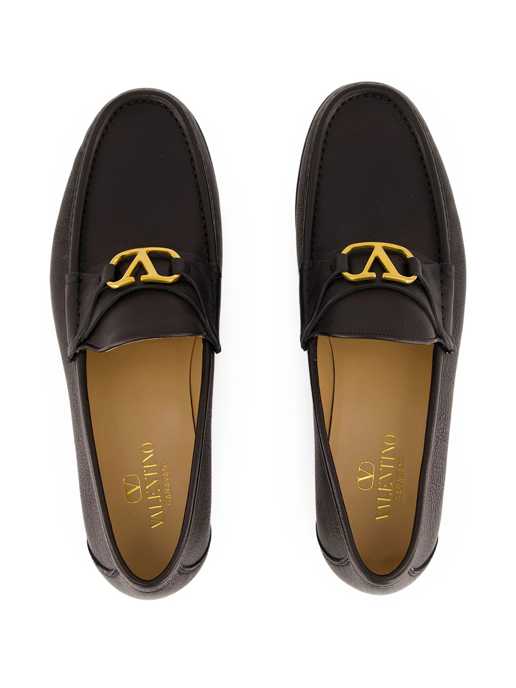 VLogo Signature leather loafers - 4