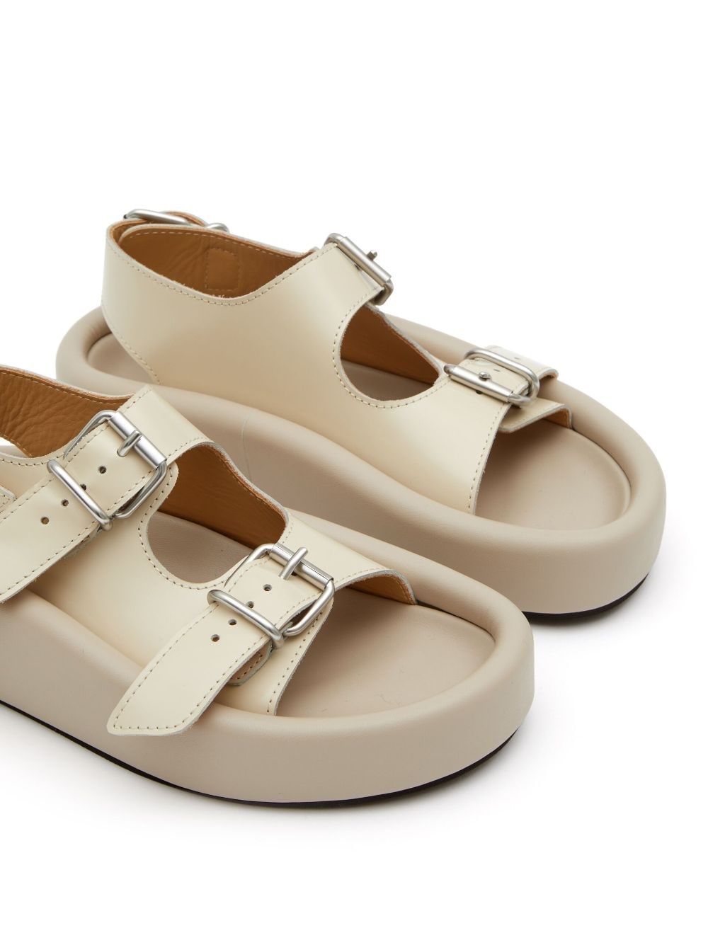 open-toe buckled sandals - 5