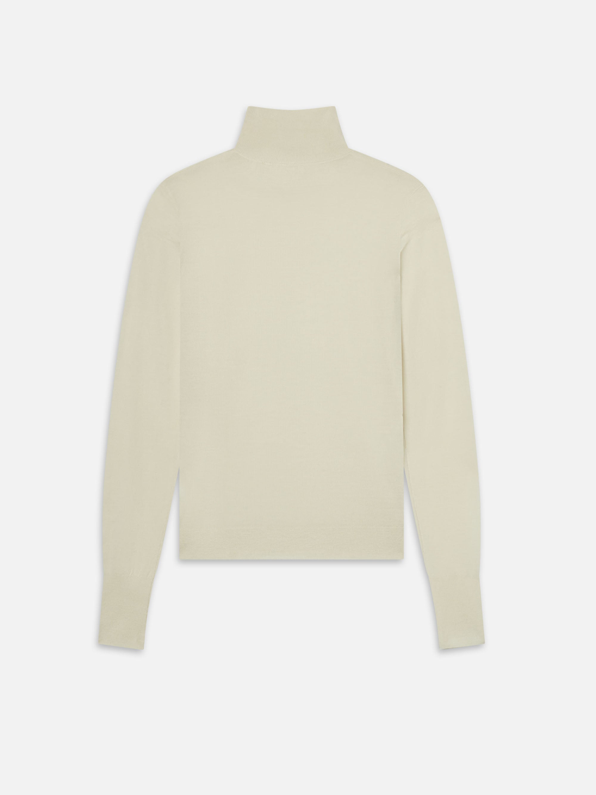 Slim Turtleneck in Cream - 3