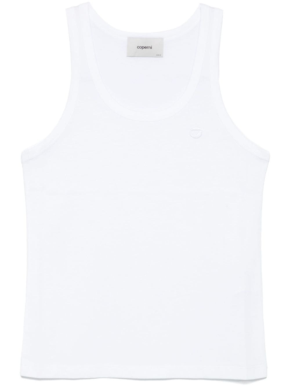 embroidered-logo lightweight-jersey top - 1