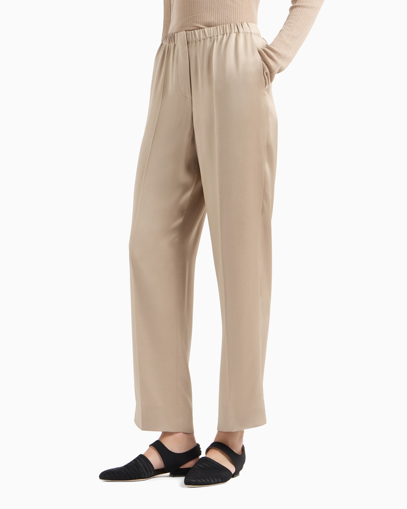 GIORGIO ARMANI STRAIGHT-CUT TROUSERS IN DOUBLE SILK SATIN outlook