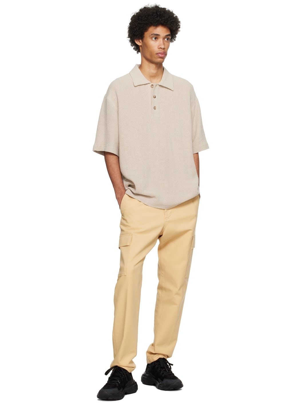 Beige Armie Cargo Pants - 4