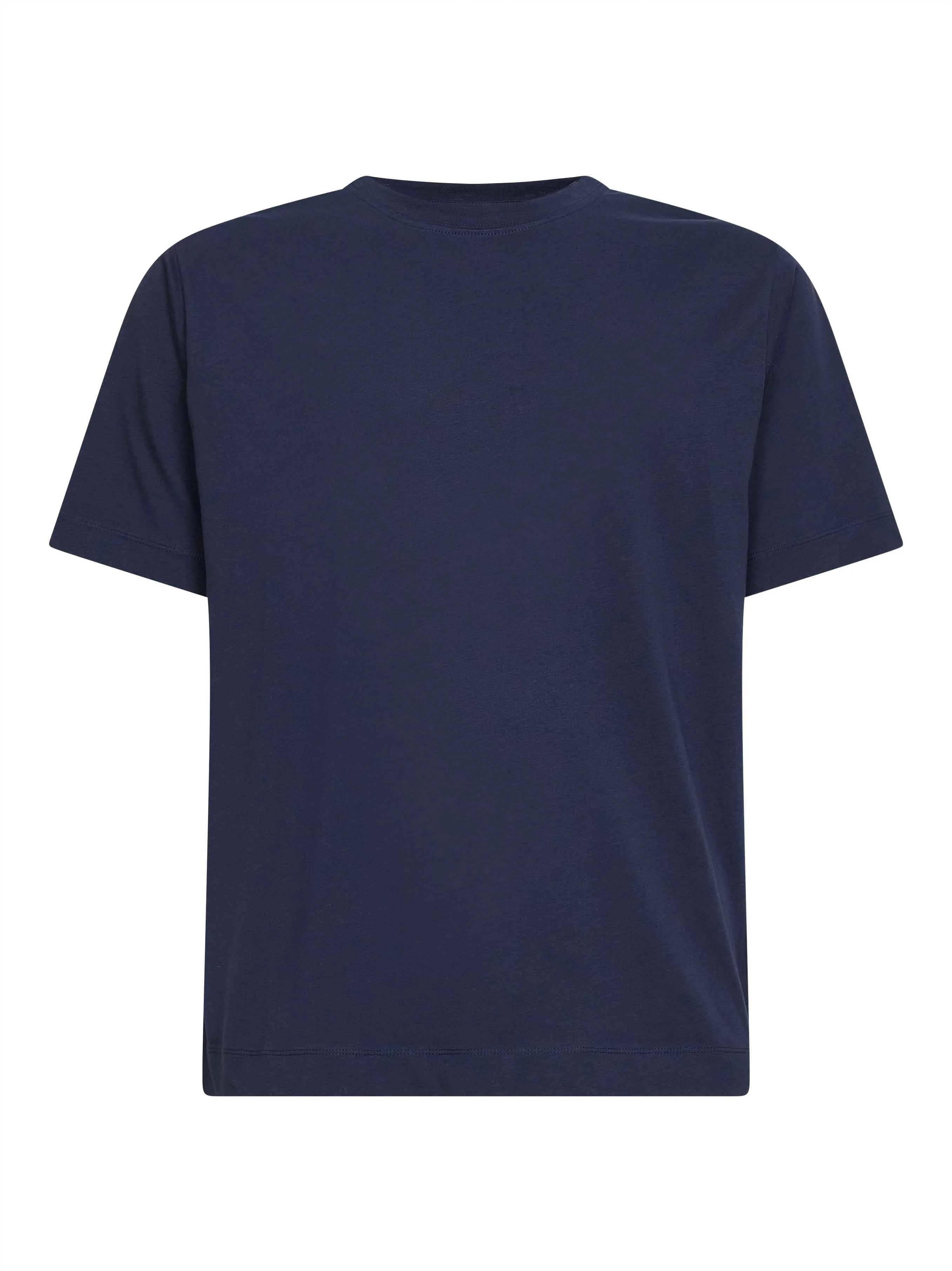 Dries Van Noten Men Navy Blue Jersey Regular-Fit Crewneck T-Shirt - 1