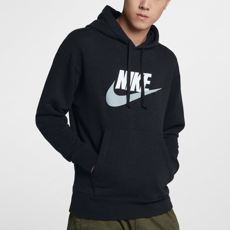 Nike Chest LOGO Athleisure Casual Sports Pullover Black AV8411-010 - 4