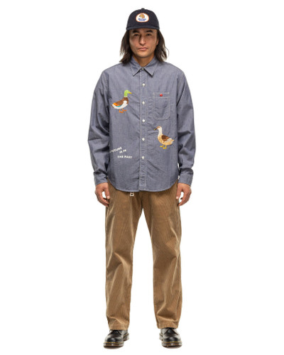 Human Made Chambray L/S Shirt Purple outlook