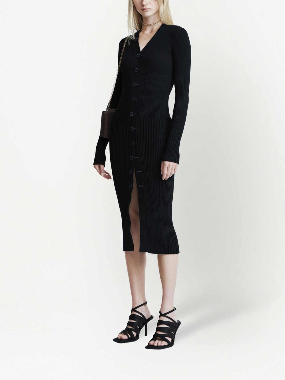 ribbed-knit cotton-blend dress - 2