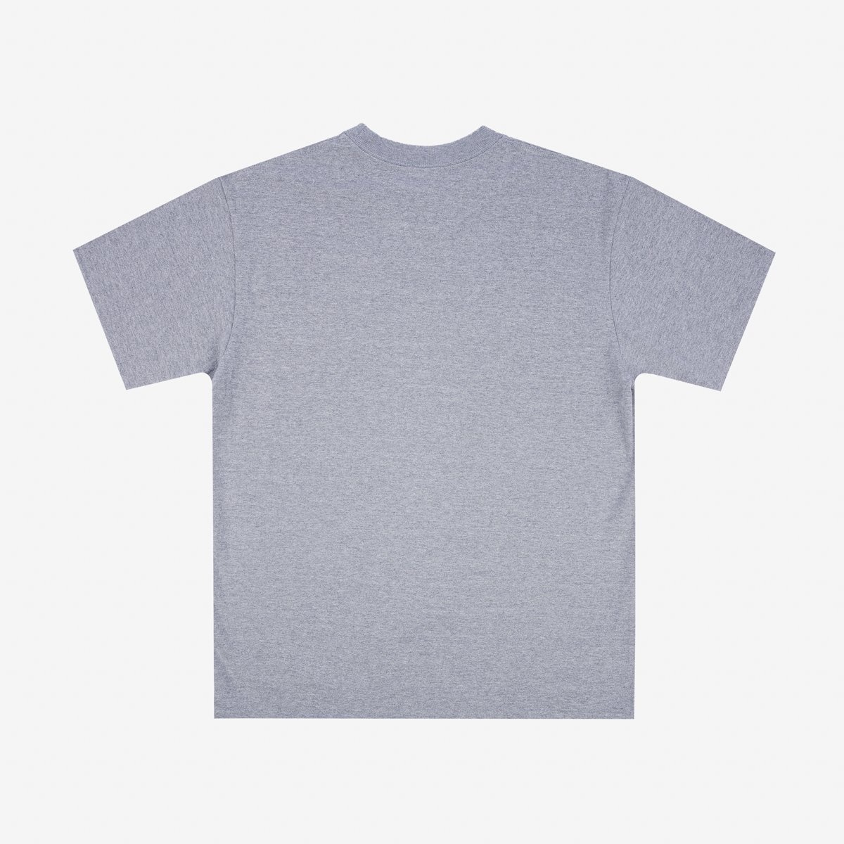 IHT-2405-GRY 7.5oz Printed Loopwheel Crew Neck T-Shirt - Grey - 5