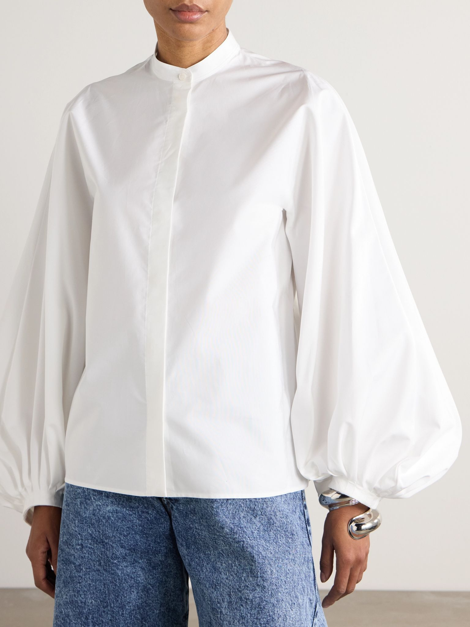 Cotton-poplin blouse White - 3