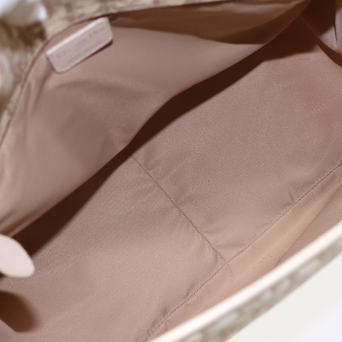 DIOR Trotter Canvas Chain Tote Bag Beige Silver - 10
