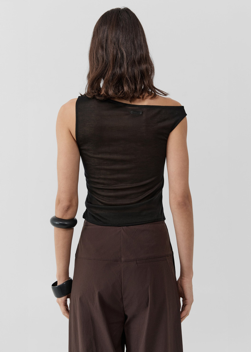 St. Agni Fine Jersey Asymm Top - Black 4