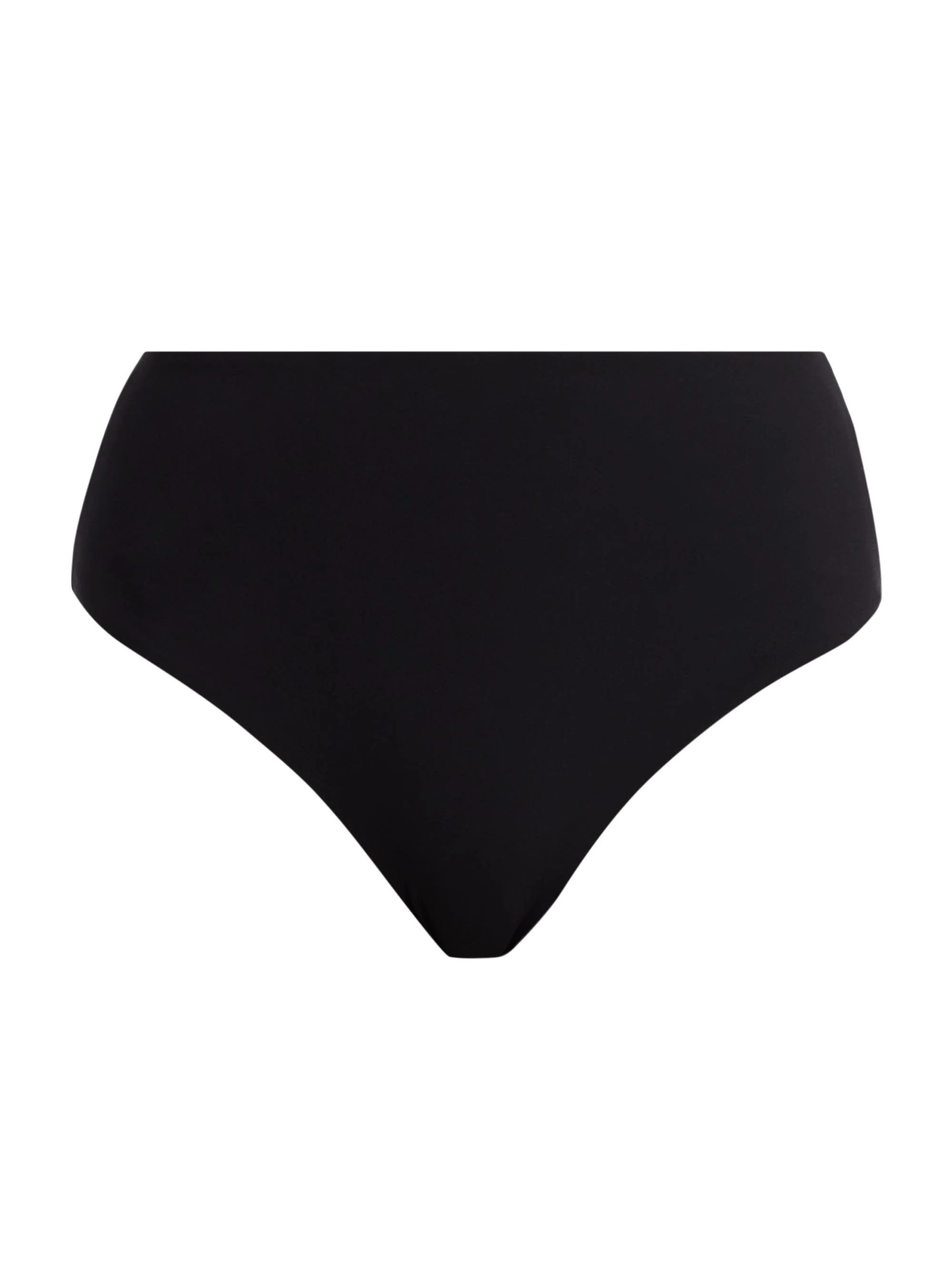 Women's Lace-Up High-Waist Bikini Bottom - Black - 1