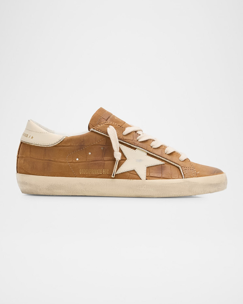 Super-Star Croco Leather Low-Top Sneakers 1