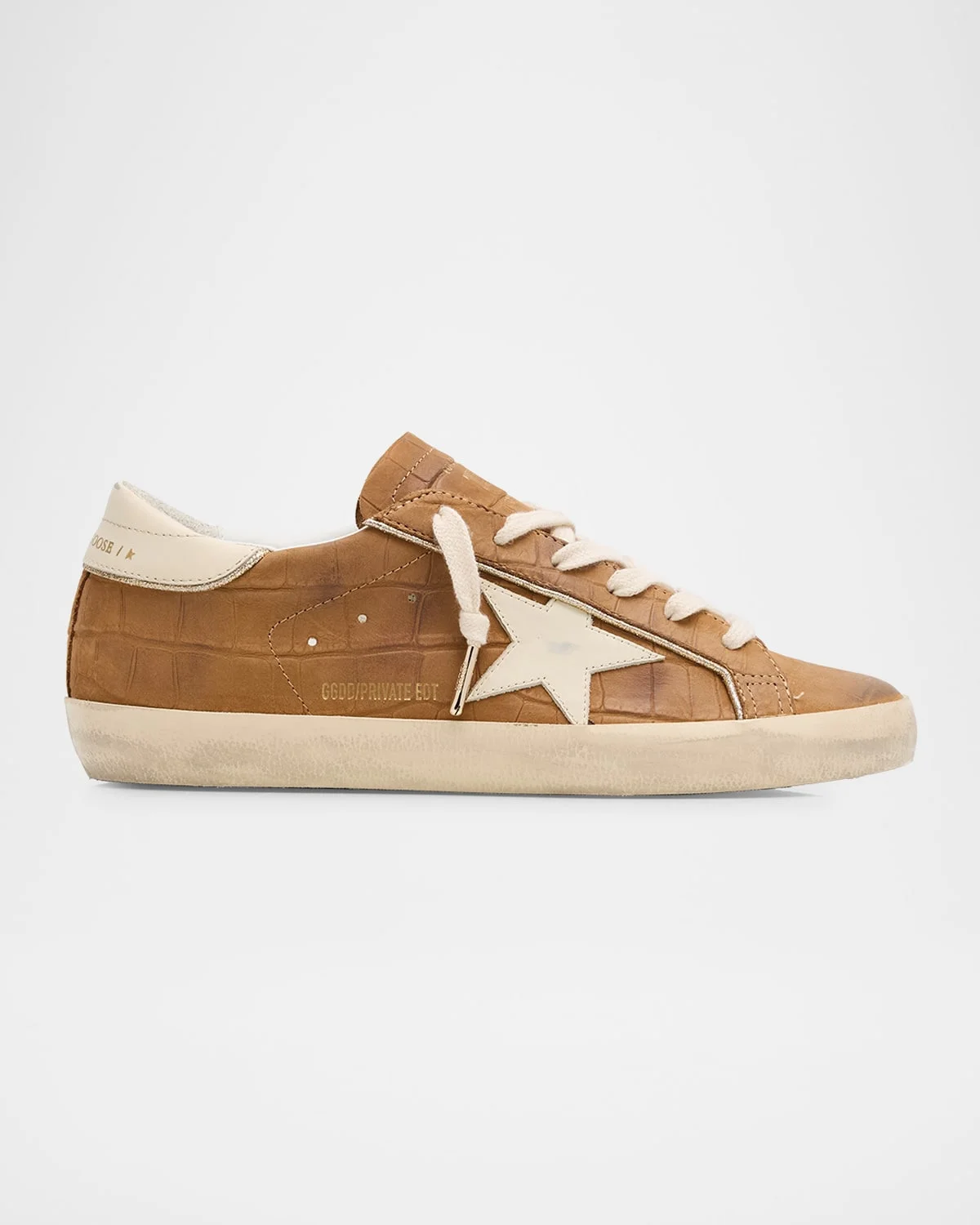 Super-Star Croco Leather Low-Top Sneakers - 1