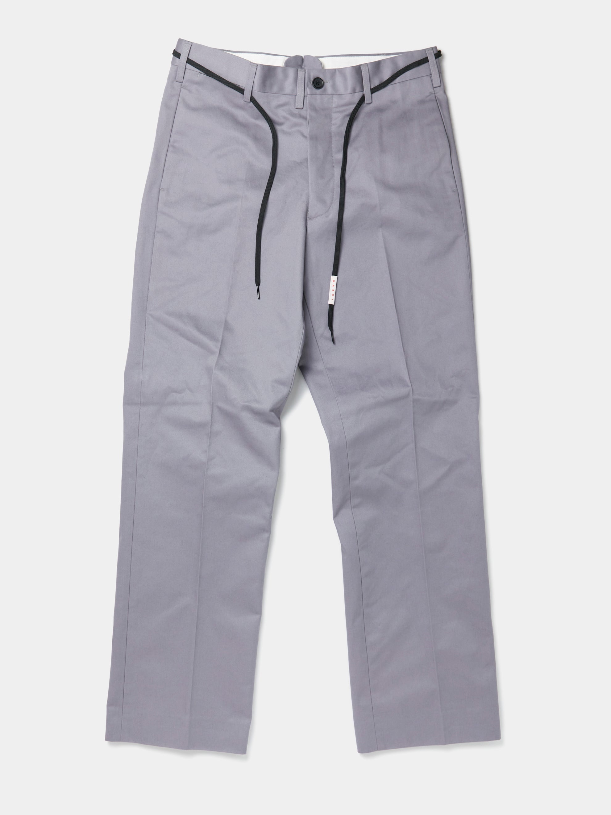 LEATHER LACE CHINO PANTS (MERCURY) - 1