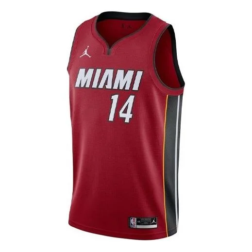 Men's Nike NBA SW Fan Edition Miami Heat Sports Basketball Jersey/Vest Jersey Red CV9483-608 - 1