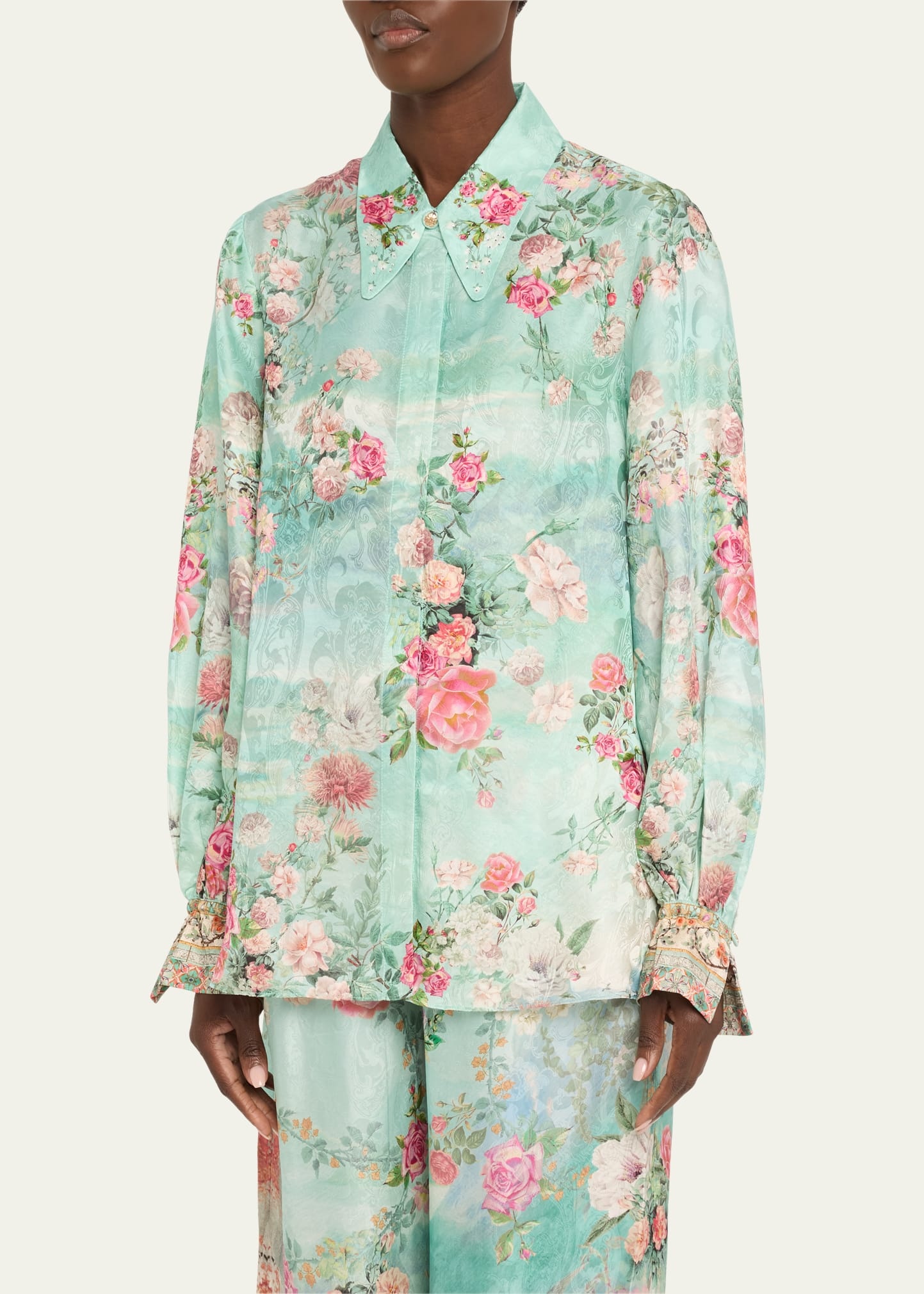 Jewellery Museum Curved Collar Blouse - 4