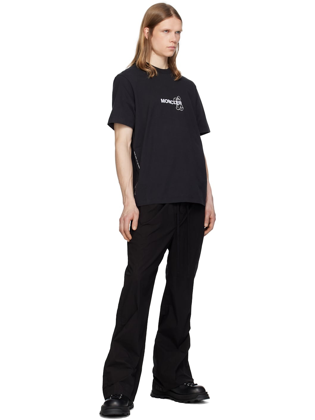 Moncler x FRGMT Hiroshi Fujiwara Black Cartoon Logo T-shirt - 5