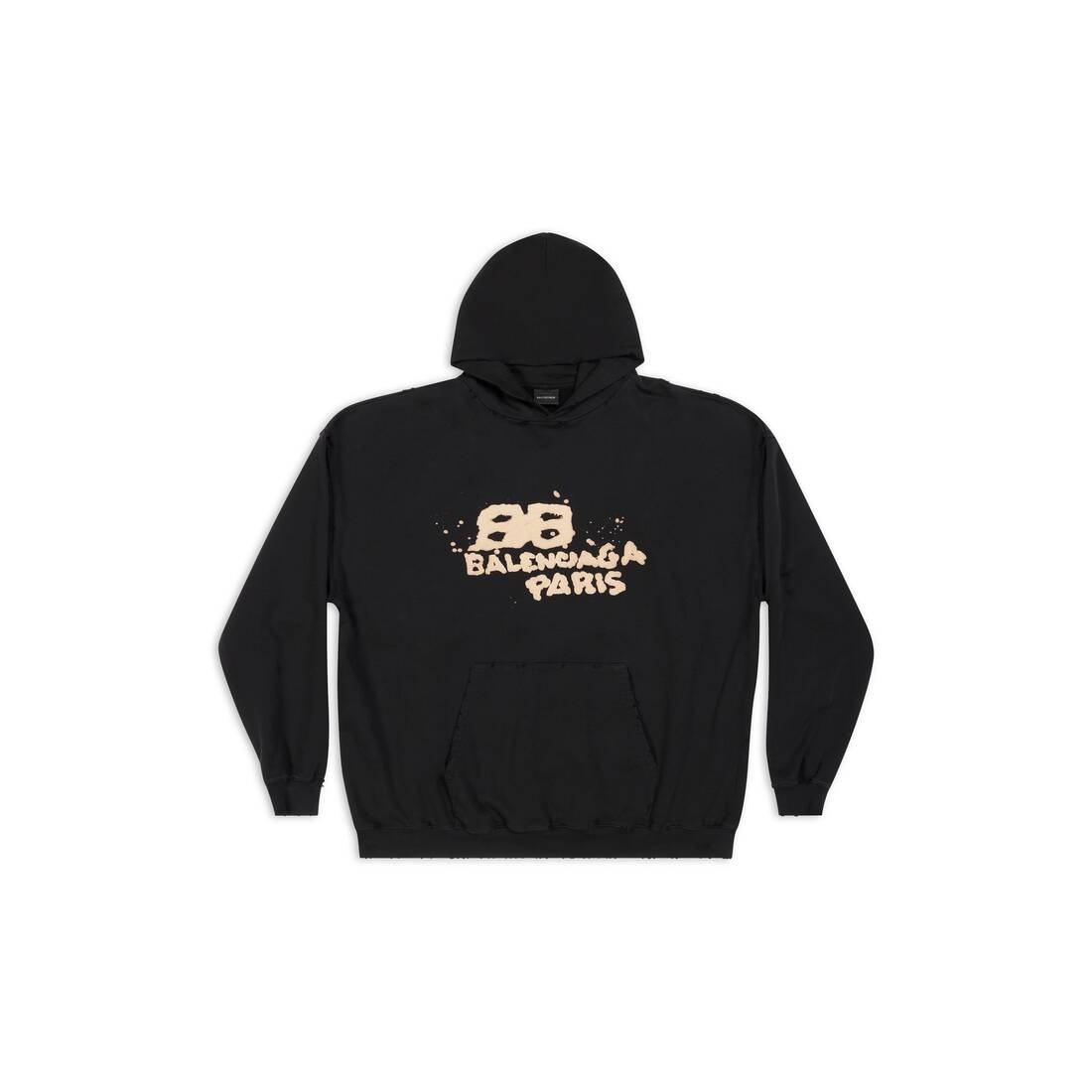 Hand Drawn Bb Icon Hoodie Large Fit in Black - 1