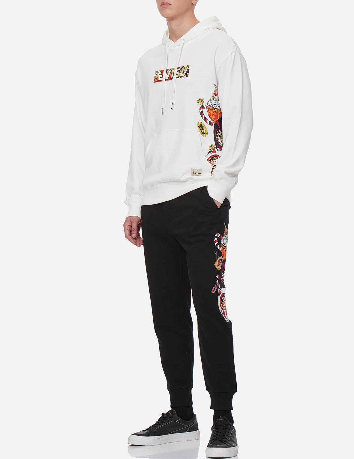 DARUMA BUDDIES PRINT HOODED SWEATSHIRT - 5