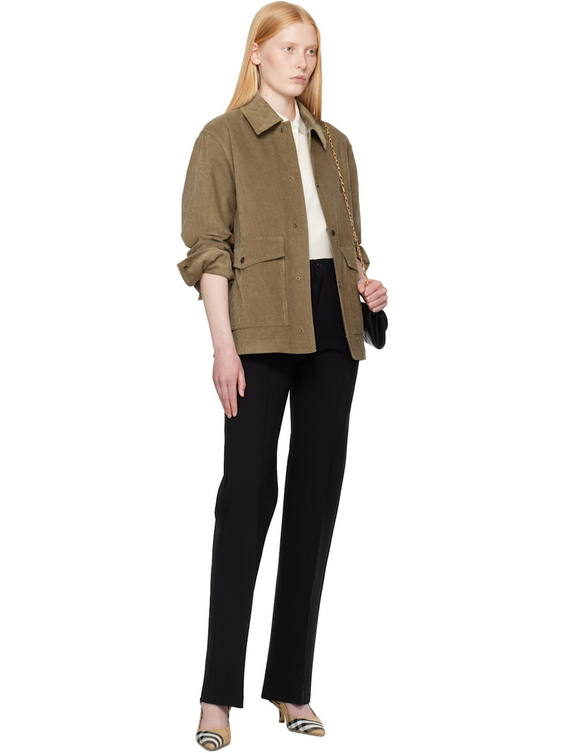 Burberry Taupe Corduroy Jacket outlook