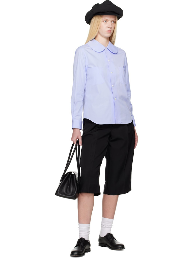 Comme des Garçons GIRL Blue Patch Pocket Peter Pan Collar Shirt outlook