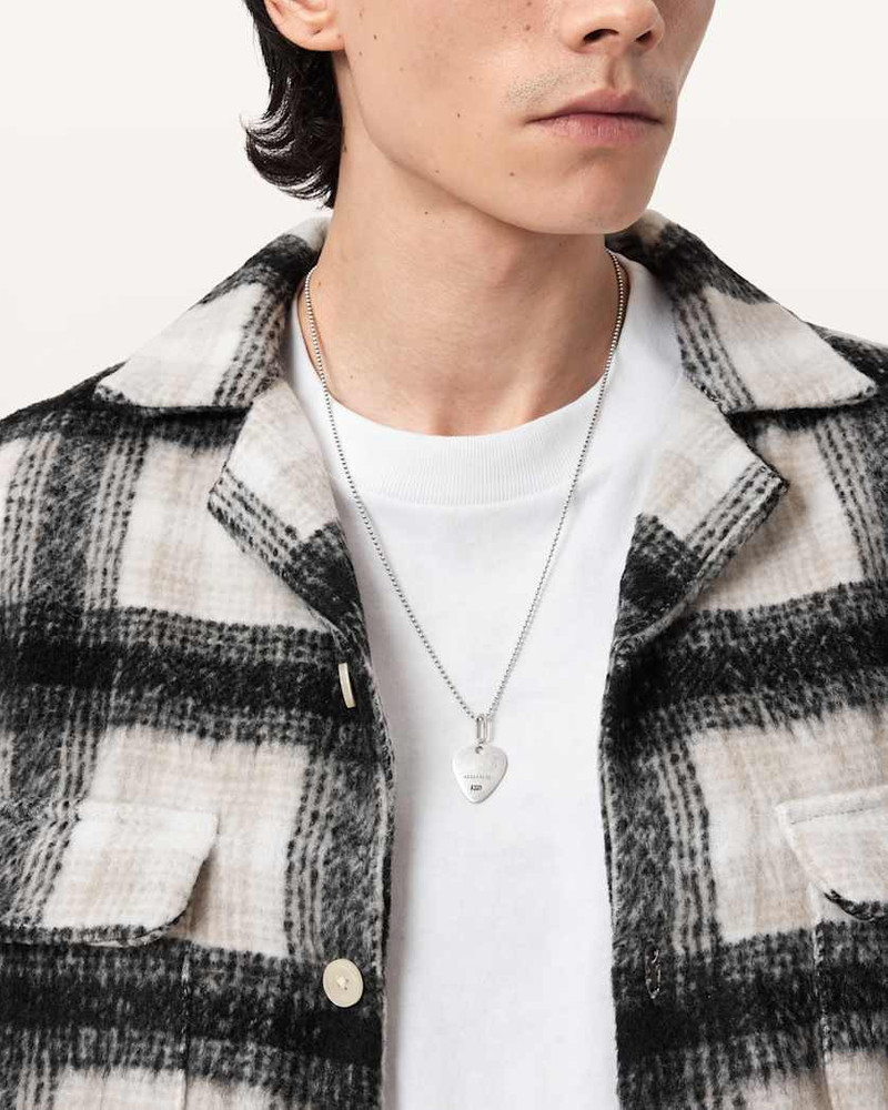 ALLSAINTS PLECTRUM STERLING SILVER PENDANT CHARM outlook