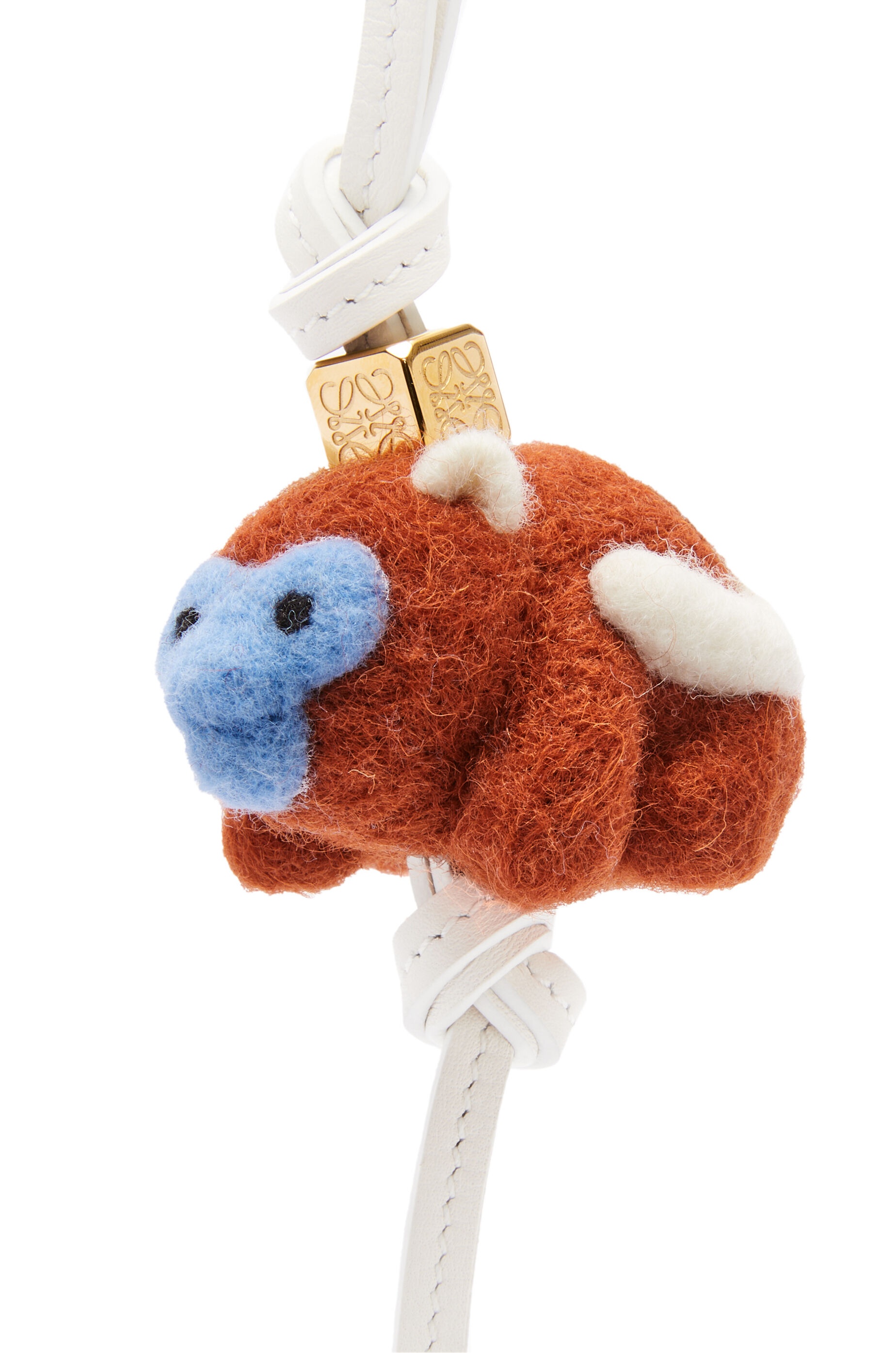 Monkey charm in felt and calfskin - 2
