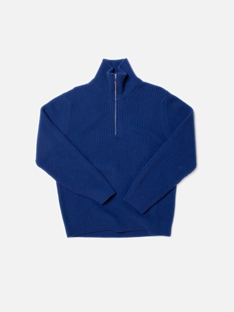 August Zip Sweater Royal Blue 1