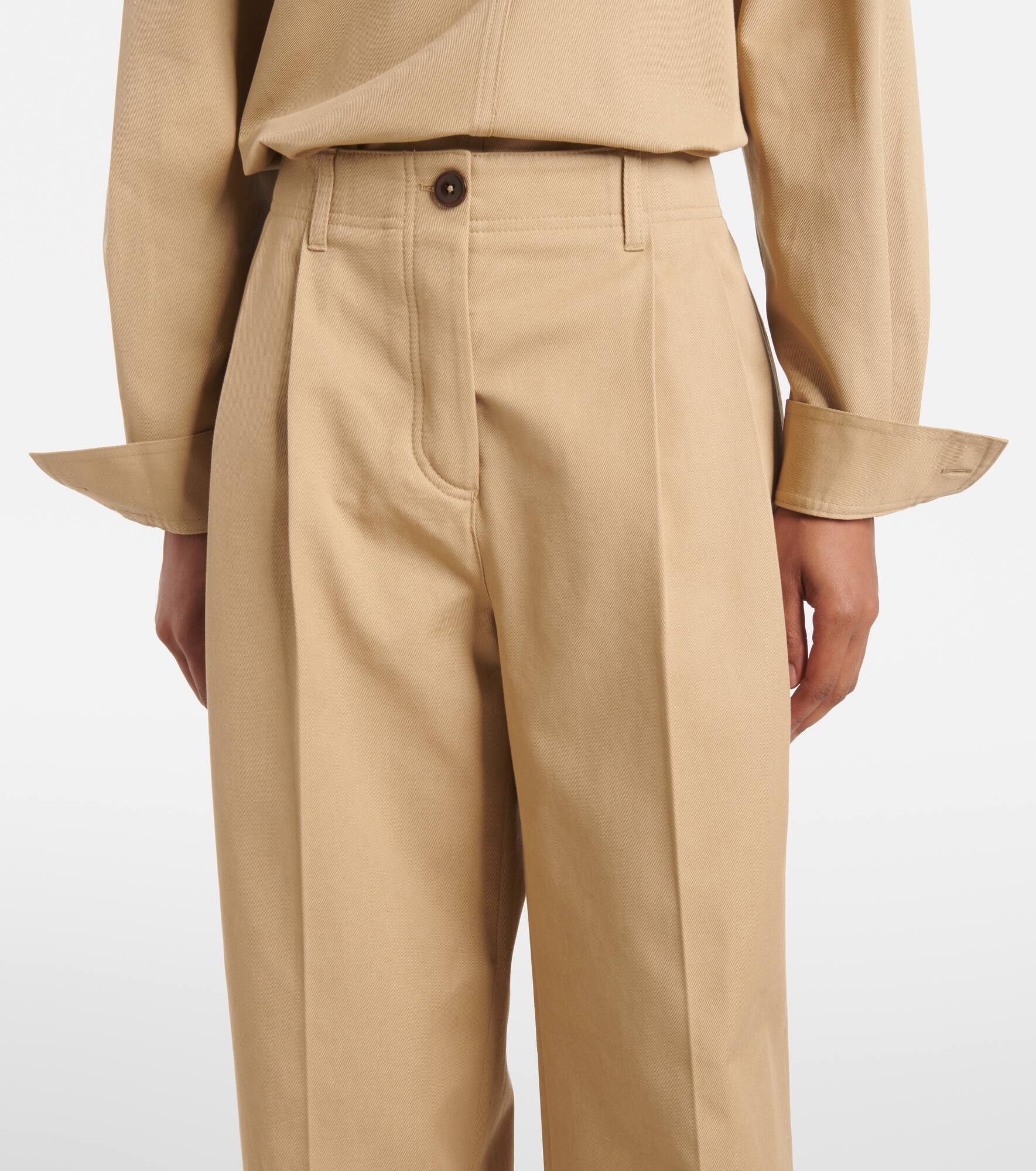 Cotton wide-leg pants - 4