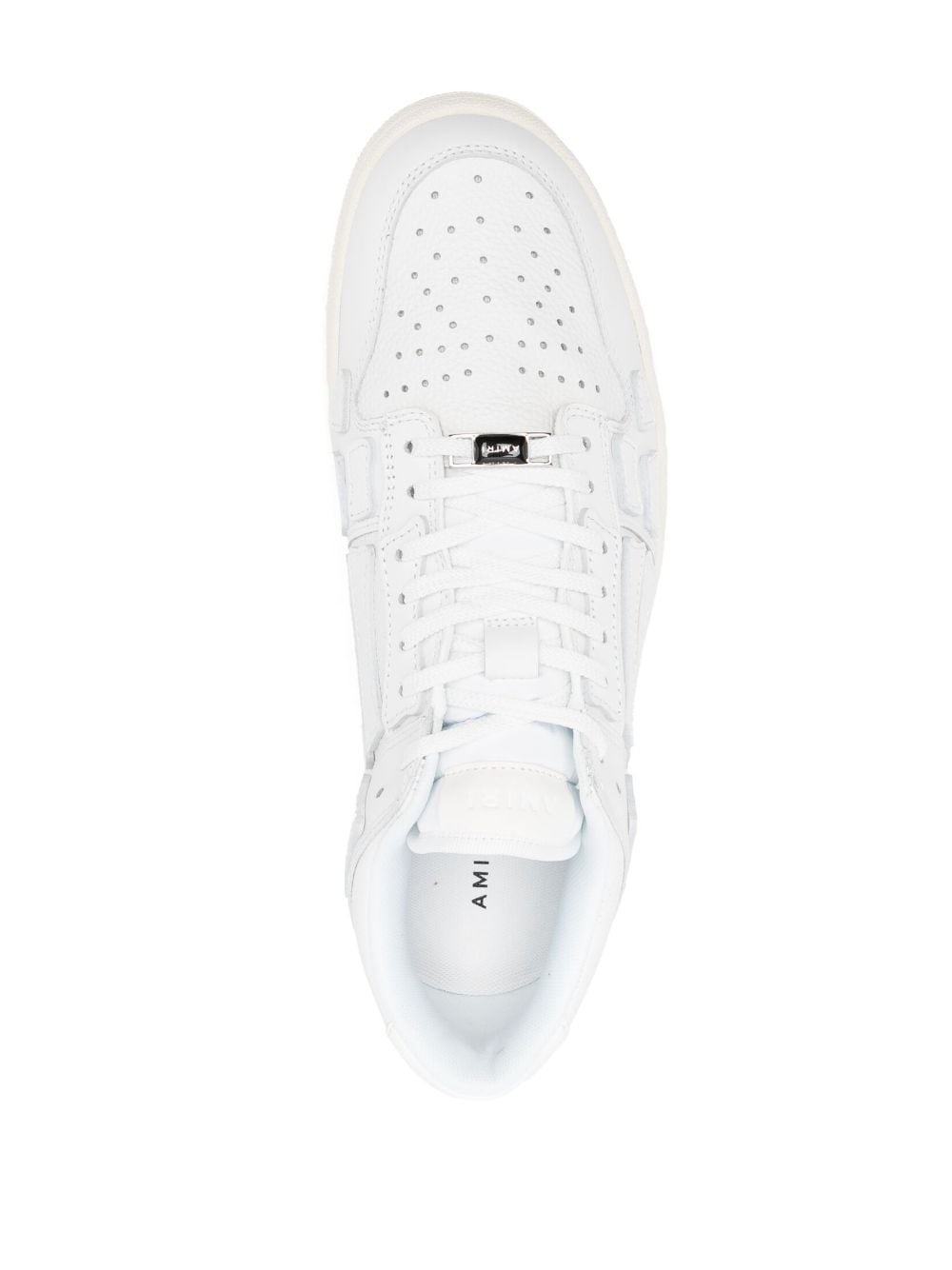 Skel-top leather low-top sneakers - 4