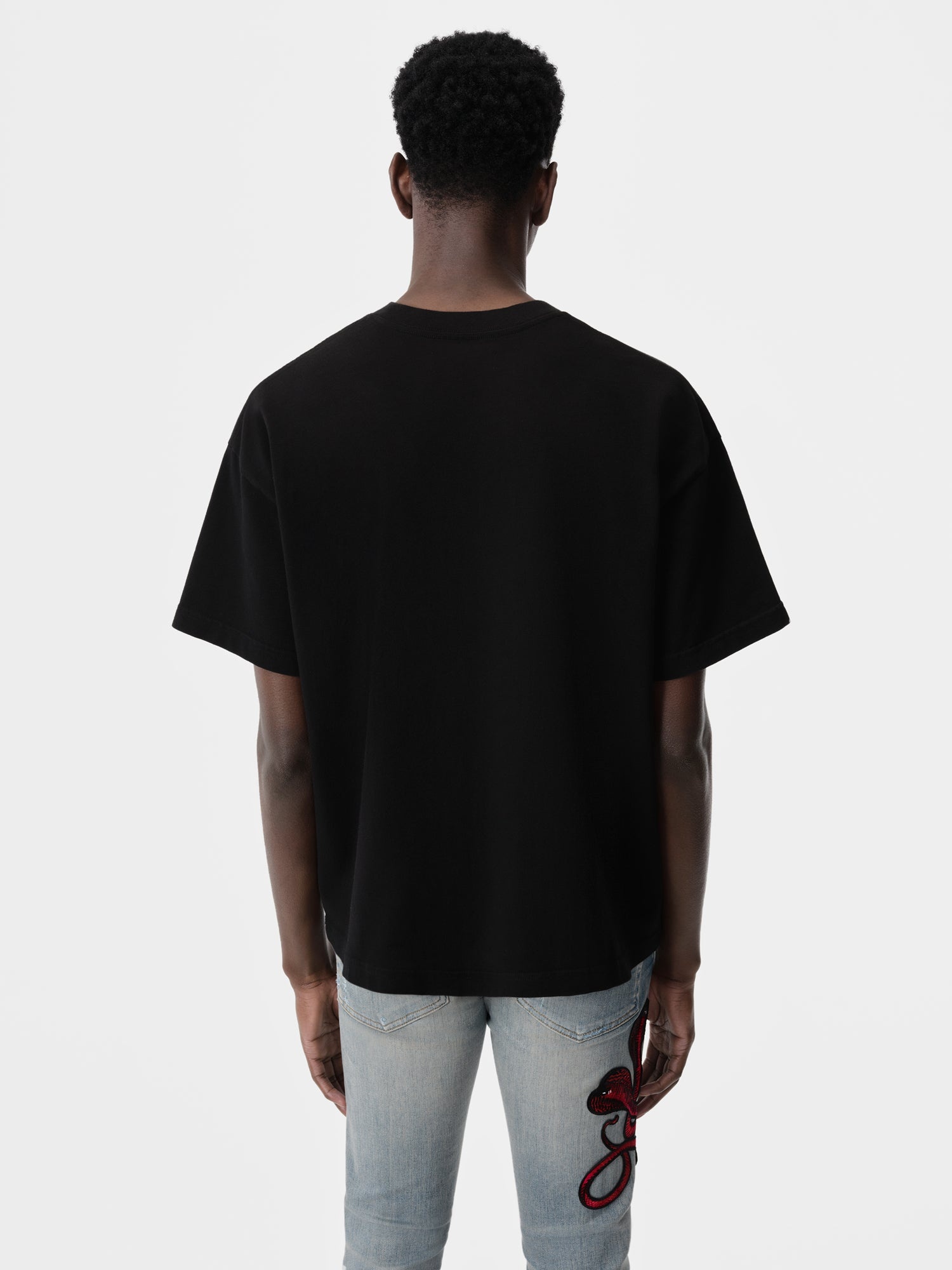 AMIRI GLITTER POISON LOGO SKATER TEE | REVERSIBLE
