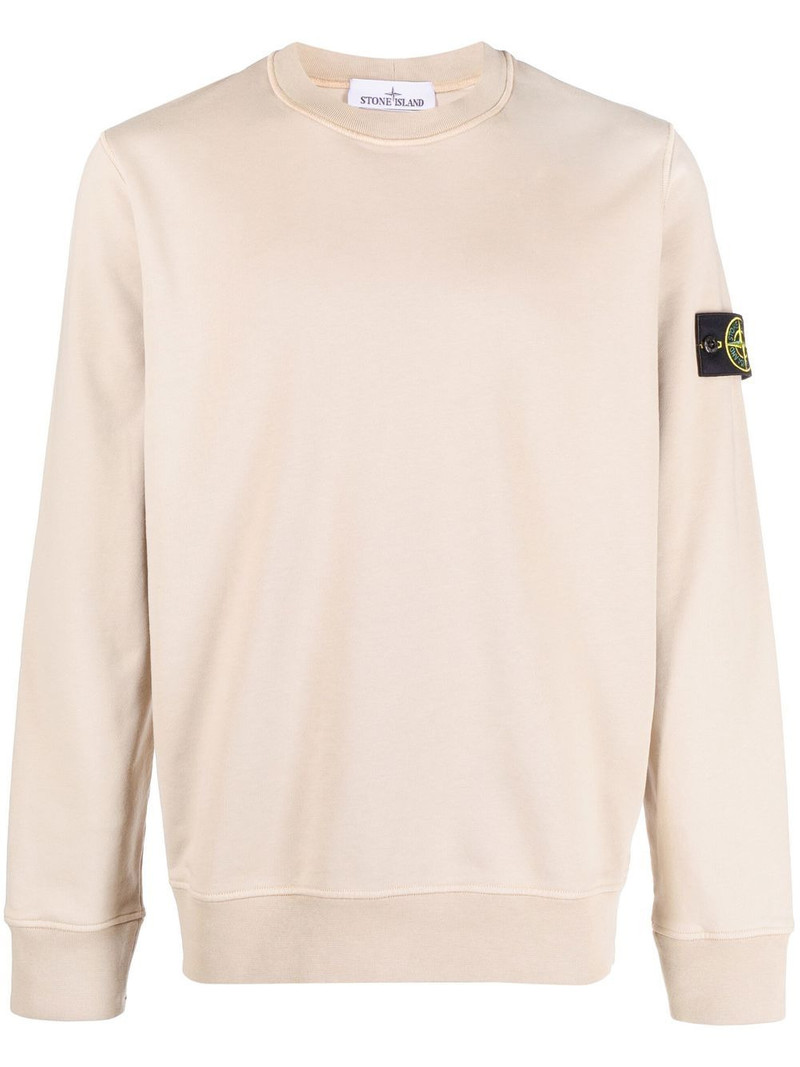 Compass-patch crew-neck sweatshirt 1