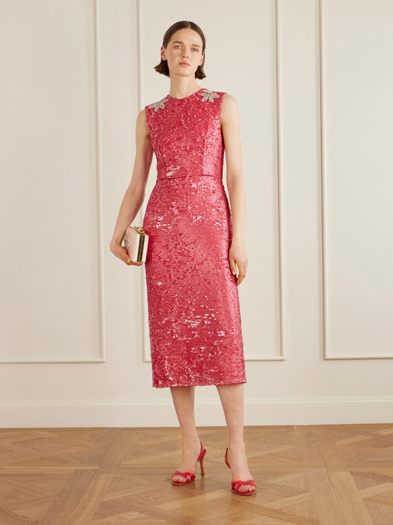 Erdem Crystal-embellished Sequined Satin Midi Dress outlook