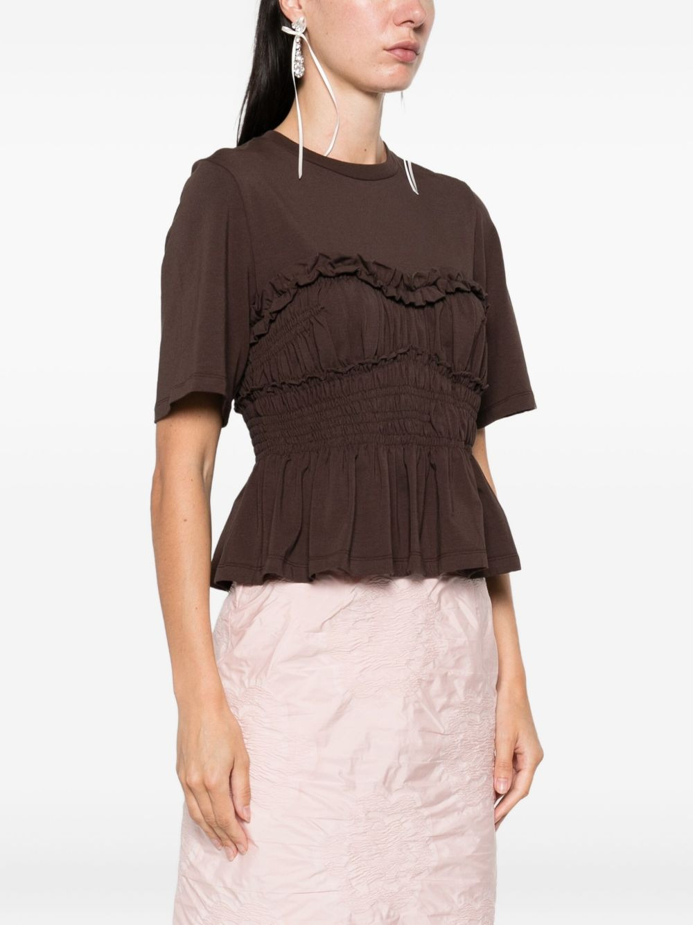 smocked ruffled top - 3