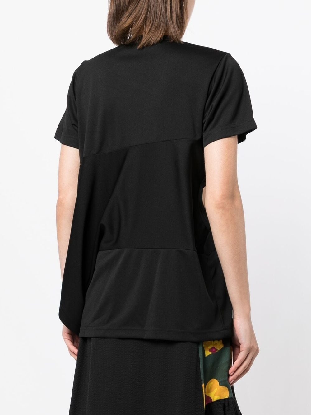 draped-detailing short-sleeve T-shirt - 4