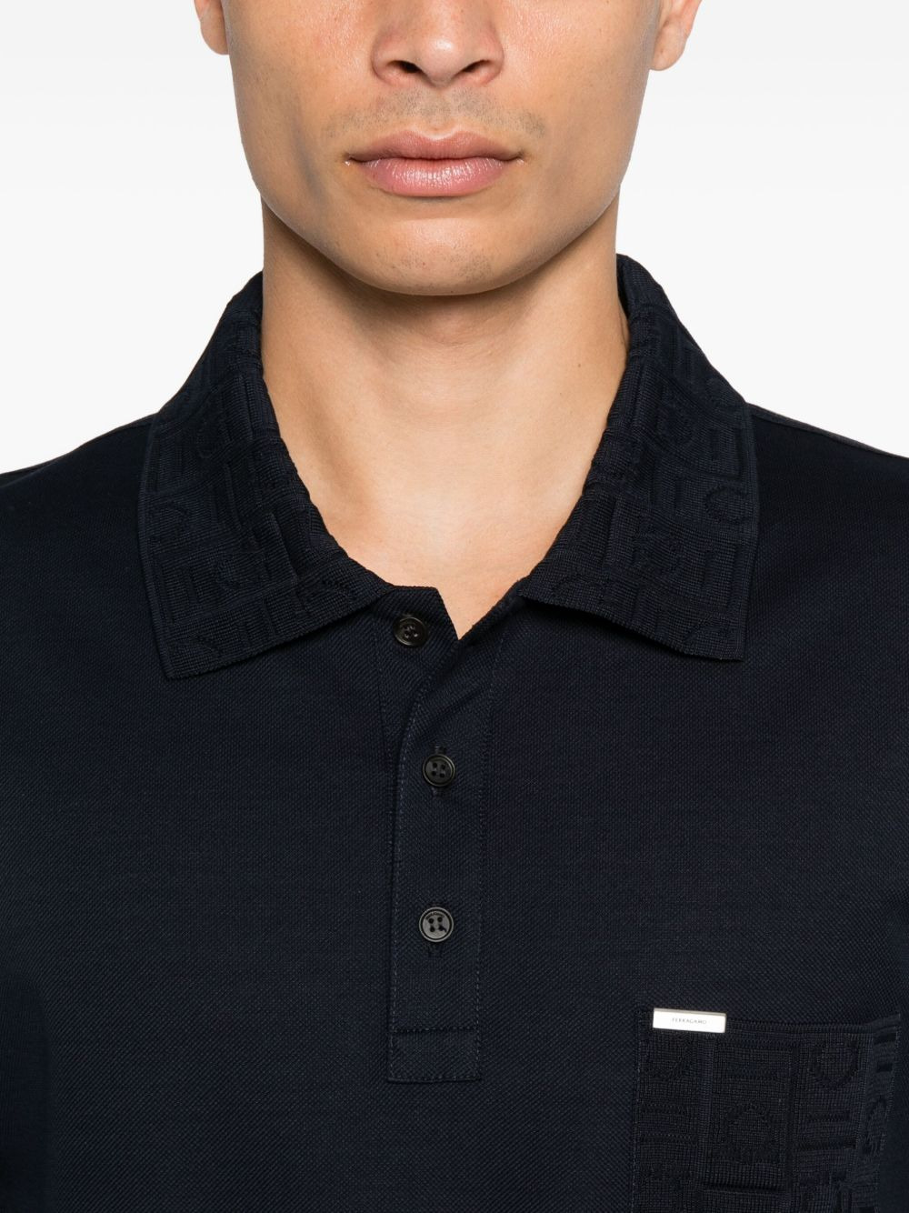 logo-plaque polo shirt - 4