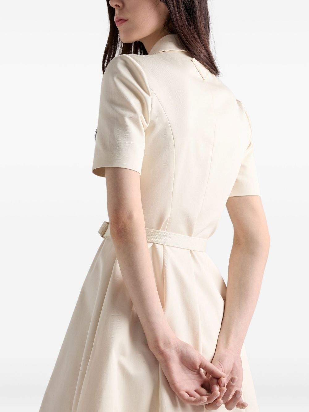 zip-front flared dress - 4